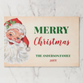 クリスマスサンタ来ーは町紙ランチョンマット ペーパーパッド (正面)