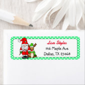 クリスマスサンタ格言とトナカイの休日 ラベル (インサイチュ)