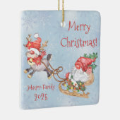 クリスマスサンタ格言とトナディアホリデイ セラミックオーナメント (右)