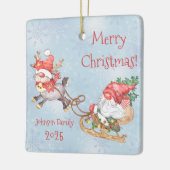 クリスマスサンタ格言とトナディアホリデイ セラミックオーナメント (左)