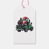 クリスマスサンタ格言オンピックアップトラック ギフトタグ (裏面)