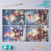 クリスマスサンタ格言 薄葉紙 (クラフト)