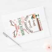 クリスマスサンタ特集品名付き 長方形シール (封筒)