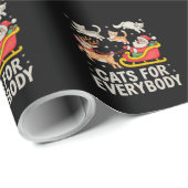 クリスマスサンタ猫クリスマス好き ラッピングペーパー (ロールコーナー)