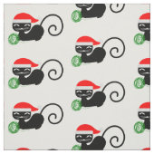 クリスマスサンタ猫ファブリック ファブリック (見本)
