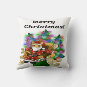 クリスマスサンタ猫 クッション (裏面)