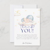 クリスマスサンタ男の赤ちゃんシャワーサンキューカード サンキューカード (正面)
