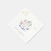 クリスマスサンタ男の赤ちゃんシャワー スタンダードカクテルナプキン (角)