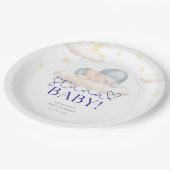 クリスマスサンタ男の赤ちゃんシャワー ペーパープレート (アングル)