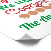 クリスマスサンタ私たちはクッキー赤い緑を持っている ポスター (角)