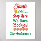 クリスマスサンタ私たちはクッキー赤い緑を持っている ポスター (正面)