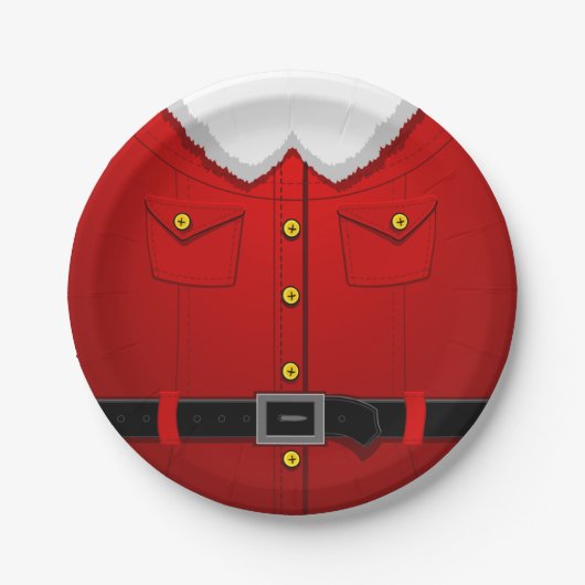 クリスマスサンタ紙プレートフェスティバルパーティープレート ペーパープレート (正面)