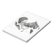 クリスマスサンタ絵を描ンと馬 ノートパッド (回転)