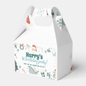 クリスマスサンタ誕生日パーティーのお願い箱 フェイバーボックス (正面サイド)