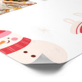 クリスマスサンタ誕生日フォトマイルストーンサイン ポスター (角)