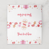 クリスマスサンタ誕生日座席表 プレイスカード (外部開封)