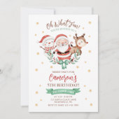 クリスマスサンタ誕生日招待状 招待状 (正面)