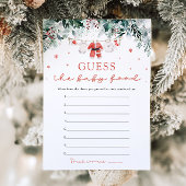 クリスマスサンタ赤ちゃんシャワーベビー食べ物を推測 招待状