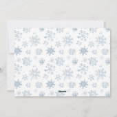 クリスマスサンタ雪だるまスノーフレーク水彩写真 シーズンカード (裏面)