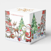 クリスマスサンタ雪だるまルドルフ猫 フェイバーボックス (裏面サイド)