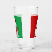 クリスマスサンタ雪だるまレッドグリーンウィンタービール タンブラーグラス (左)