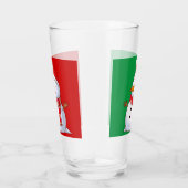 クリスマスサンタ雪だるまレッドグリーンウィンタービール タンブラーグラス (右)