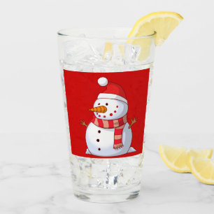 クリスマスサンタ雪だるまレッドグリーン冬用ビール タンブラーグラス
