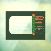 クリスマスサンタ顔ホリパーソナライズされたデー ウィンドウサイン (シート3)