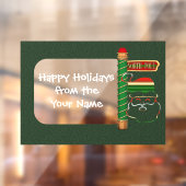 クリスマスサンタ顔ホリパーソナライズされたデー ウィンドウサイン (シート2)