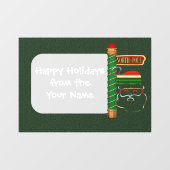 クリスマスサンタ顔ホリパーソナライズされたデー ウィンドウサイン (シート)