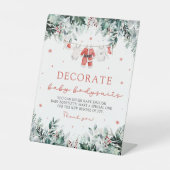 クリスマスサンタ飾ベビーベビーボディースイートゲーム 台座サイン (正面)