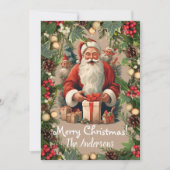 クリスマスサンタ10メリークリスマス！クリスマスカード 招待状 (正面)