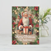 クリスマスサンタ10メリークリスマス！クリスマスカード 招待状 (スタンド正面)