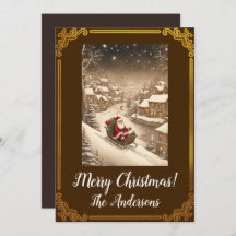 クリスマスサンタ4メリークリスマス！クリスマスカード