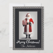 クリスマスサンタ8メリークリスマス！クリスマスカード 招待状 (正面)