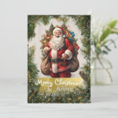 クリスマスサンタ9メリークリスマス！クリスマスカード 招待状 (スタンド正面)