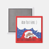 クリスマスサンタ・オブ・カラーがスクエア マグネット (正面/裏面)