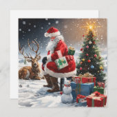 クリスマスサンタ シーズンカード (正面/裏面)