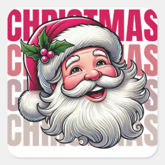クリスマスサンタ スクエアシール