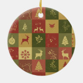 クリスマスサンタ セラミックオーナメント (裏面)