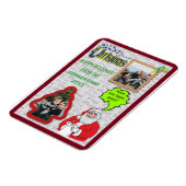 クリスマスサンタ&ツリー追加2枚の写真の休日 マグネット (左側)