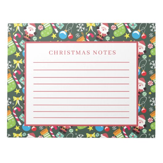 クリスマスサンタ ノートパッド (正面)