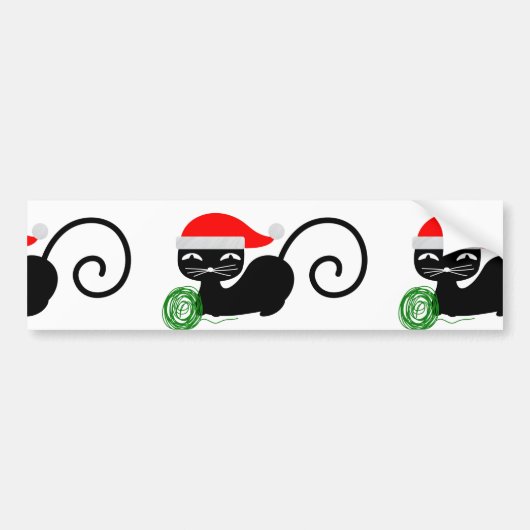 クリスマスサンタ バンパーステッカー (正面)