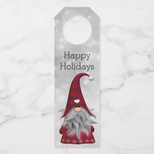 クリスマスサンタ ボトルネックタグ (正面)