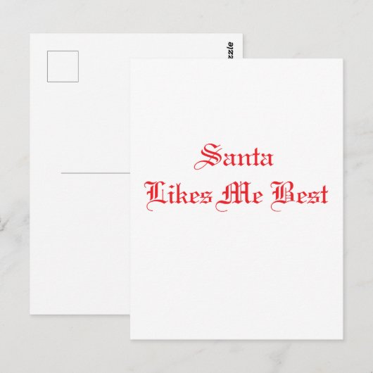 クリスマスサンタ ポストカード (正面/裏面)