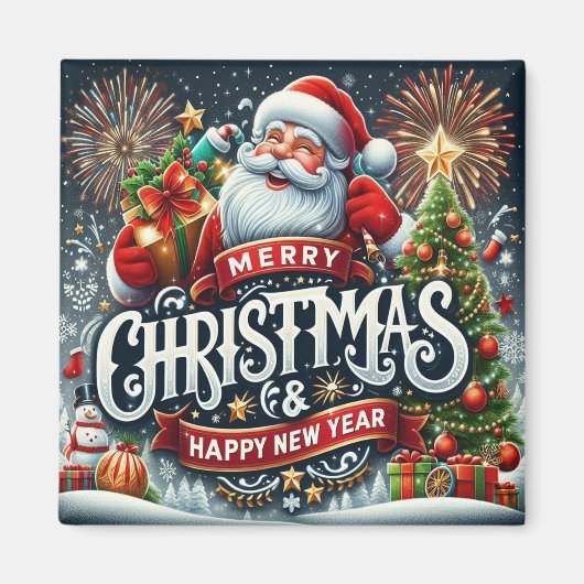 クリスマスサンタ マグネット (正面)