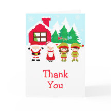 クリスマスサンタ、妻と小妖精や小人ありがとう