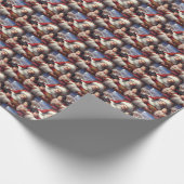 クリスマスサンタ（子供付き） 5 ラッピングペーパー (角)