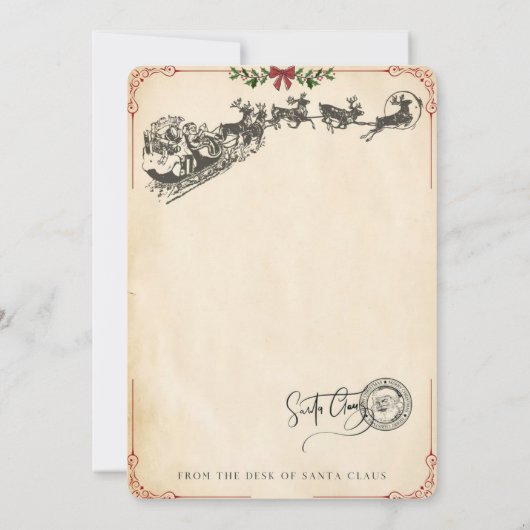 🎅 クリスマスサンタ 招待状 (裏面)