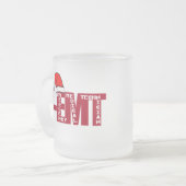 クリスマスサンタA- EMT – アドバンスド フロストグラスマグカップ (正面左)